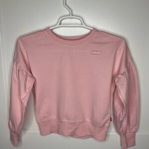 Levi’s Pink Puff Sleeved sweatshirt Size 8/10 girls